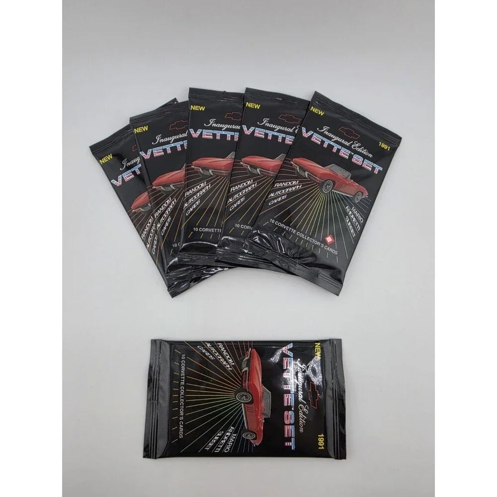 1991 Vette Set Inaugural Edition Trading Card Pack 5 Unopened 1 Opened
